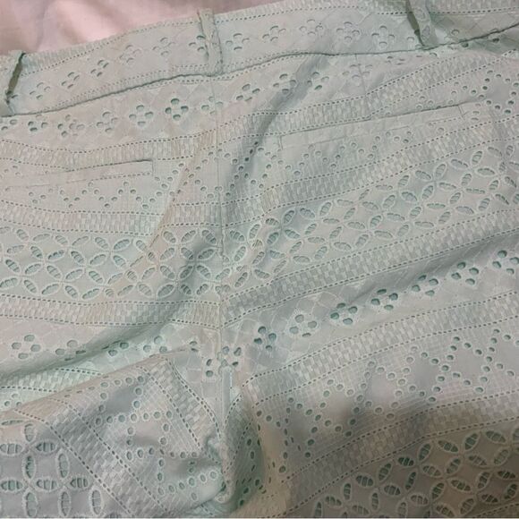 New Ann Taylor Loft Mint Green Eyelet The Riviera Short - Picture 4 of 9